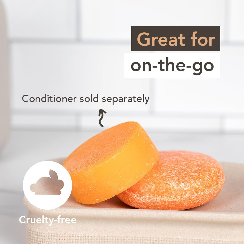 Fresh Citrus Shampoo Bar - Moisturizing & Handmade Vegan Bar for Shiny Hair, Natural, Organic & Non-Gmo Shampoo for Women & Men, 2.3 Oz, Long-Lasting (80-120 Uses)