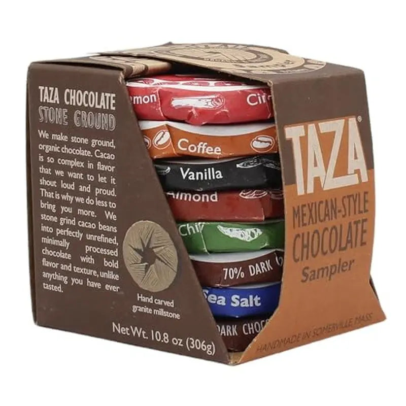 Taza Chocolate Organic Mexicano Disc Stone Ground, Variety Pack, 1.35 Ounce (8