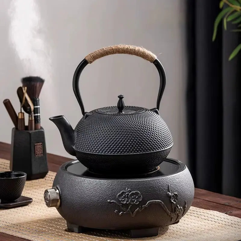 Cast Iron Tea Kettle Overstove Tea Kettle Filter Tea Kettle Chinese Kung Fu Open Fire Boiling Water Teapot Tea Set