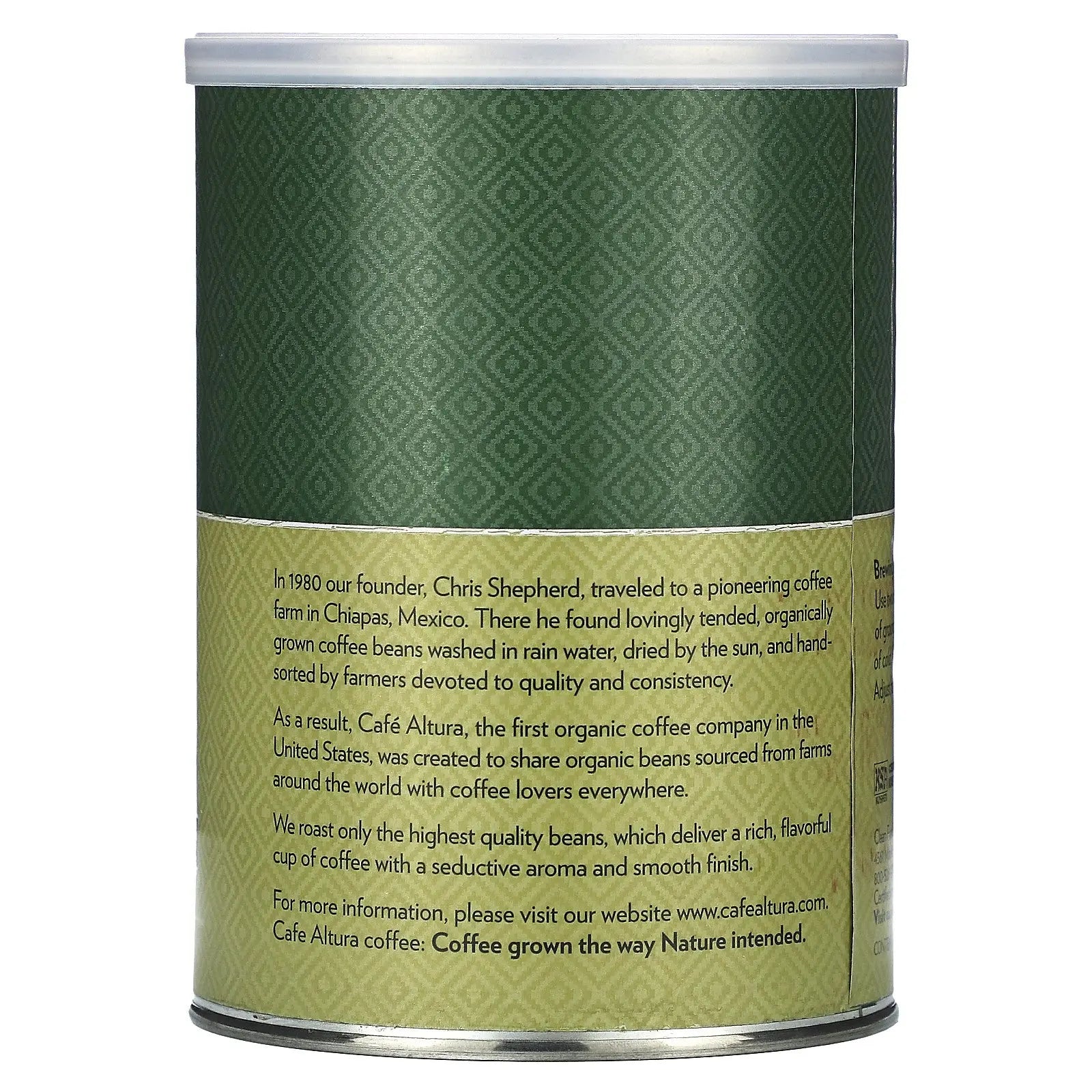 Cafe Altura Organic Coffee House Blend 12 Oz 339 G Kosher, Organic