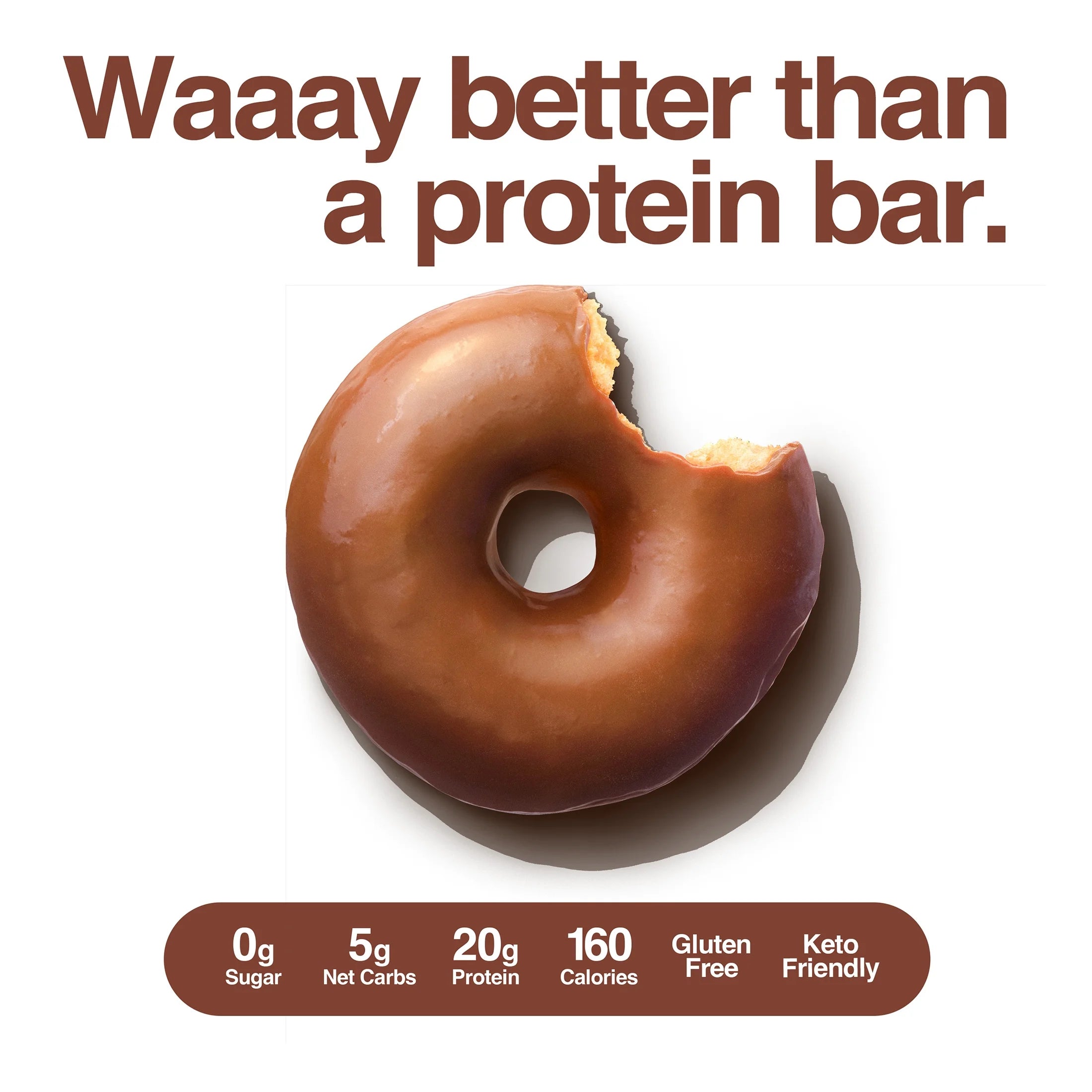Protein Donuts - Chocolate Dipped 4 Pack | Protein Snack | Gluten-Free | Keto Friendly