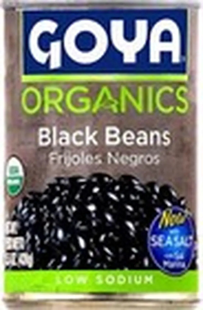 Goya Organic Black Beans 15.5 Ounce Pack of 8 Gluten Free High Fiber Protein