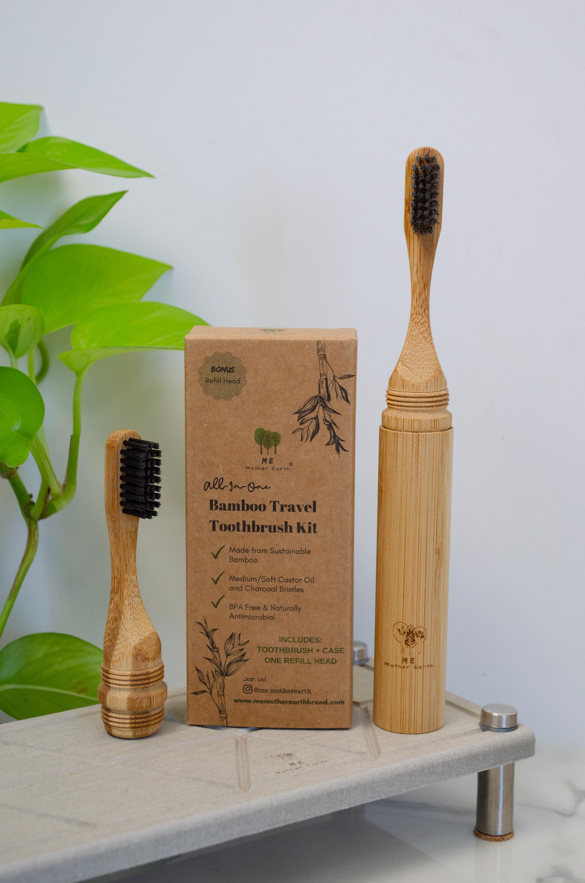 All in One Bamboo Travel Toothbrush 2.0 | Sustainable Oral Care | Eco-Friendly Toothbrush | Zero Waste